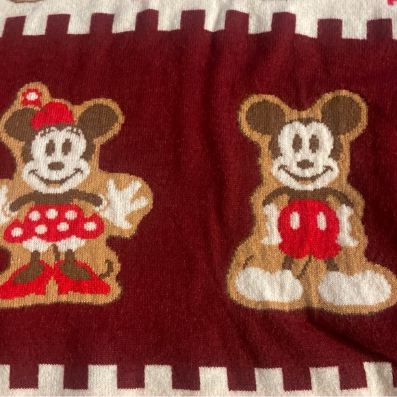 Her Universe Red and White Cardigan Sweater Disney Mickey Minnie gingerbread - Picture 6 of 8